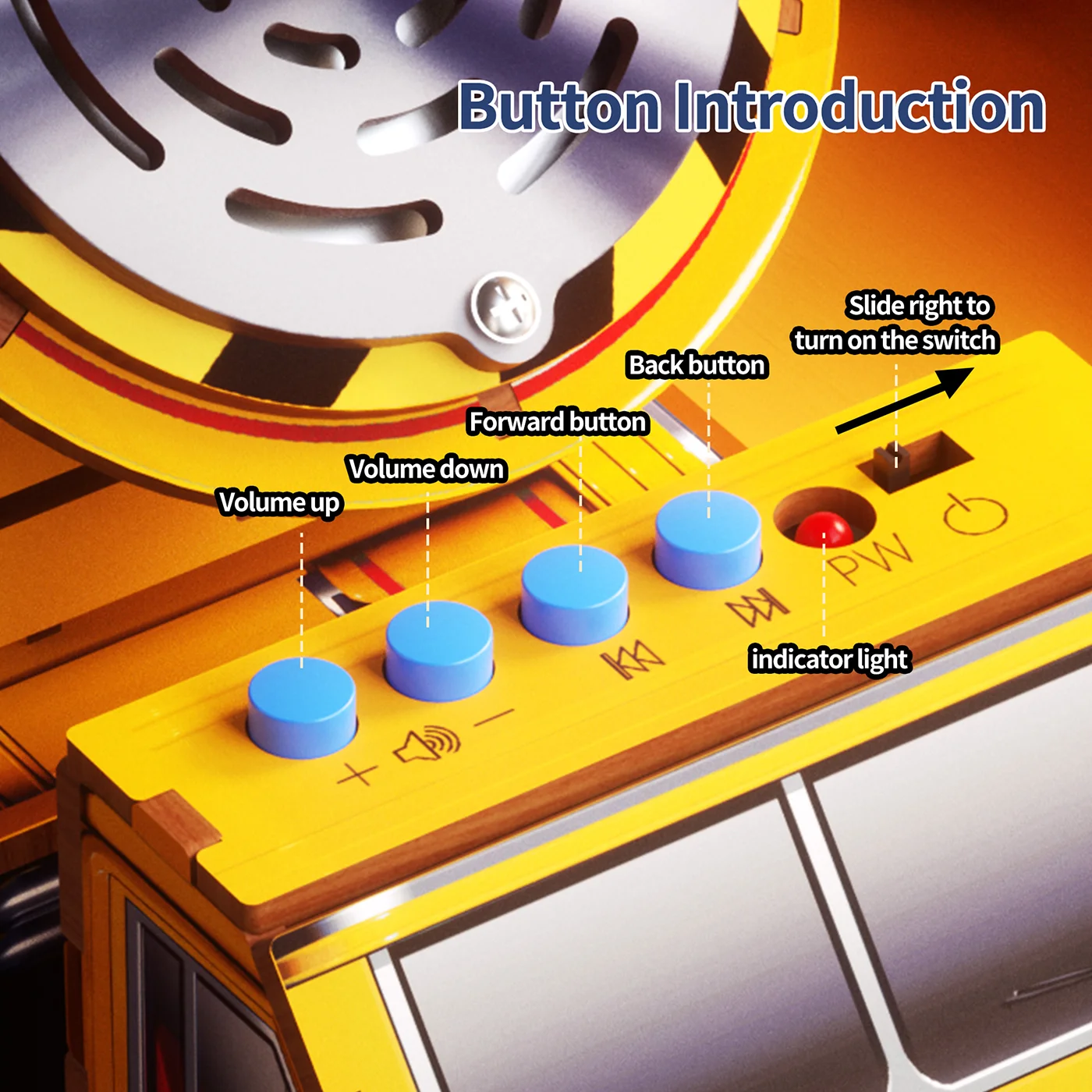 Car-Shaped Wooden Radio (5)