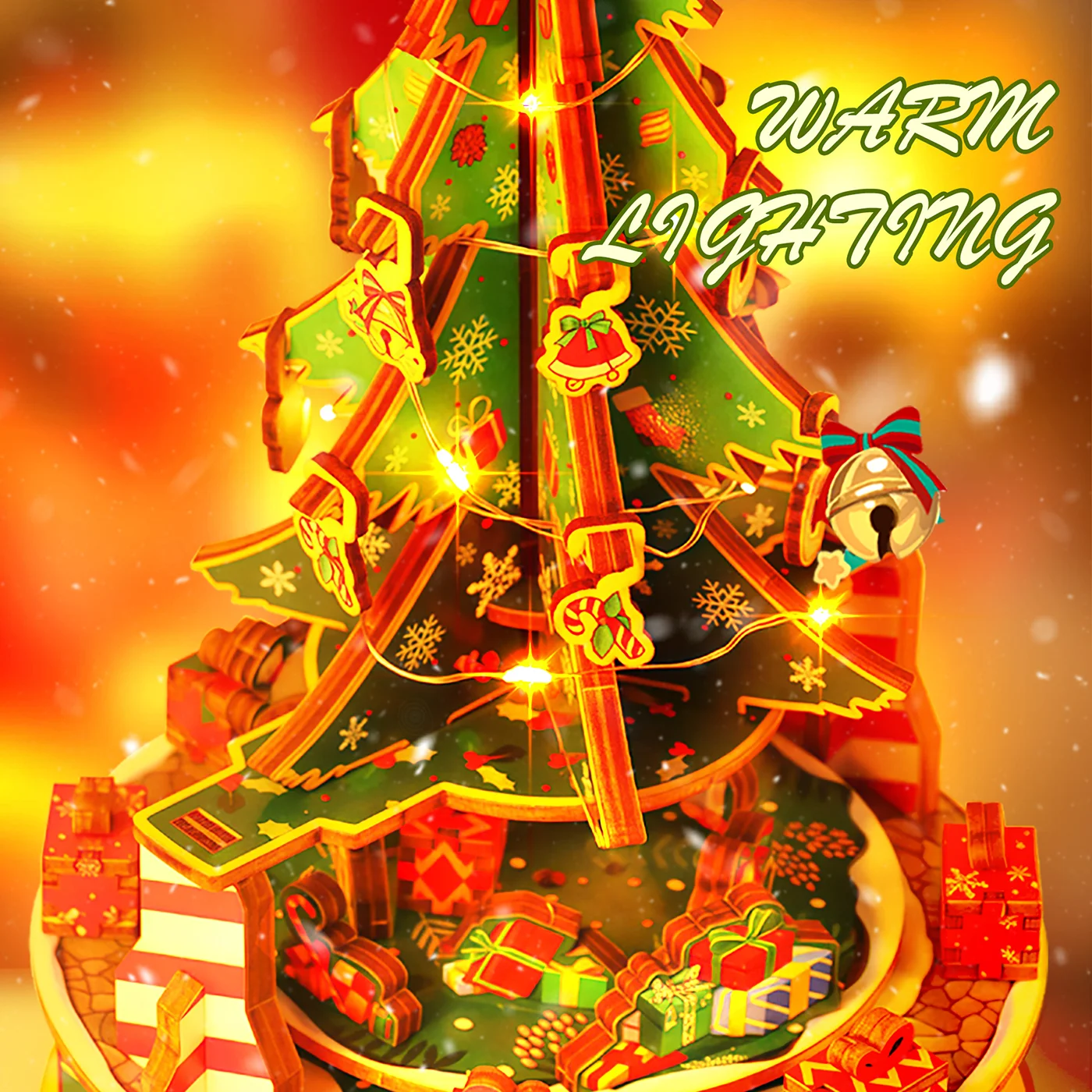 Wooden Christmas Tree Music Box (6)